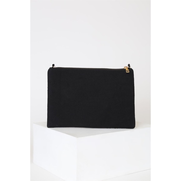 Lulus Black and Silver Leopard Beaded Clutch - Picture 3 of 9